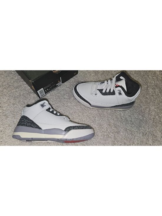 Jordan 3 Retro Sail Cement Grey (Women Air Jordan 3 Retro PS \'Cement Grey size 11c New